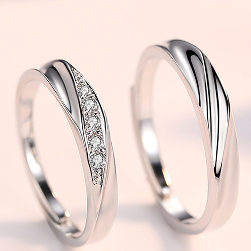 Amanah Couple Rings — Silber